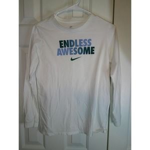 Nike Graphic T-Shirt‎ Long Sleeve "Endless Awesome" Athletic Cut XL